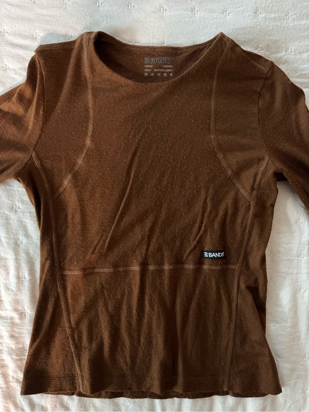 Bandit Women's Long-Sleeve Crewneck Top in Brown